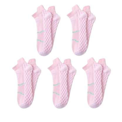 5Pairs Men'S Breathable Athletic Ankle Socks Breathable Comfortable High Quality Women'S Sport Sock Sweat-Absorbing Low Cut Sox