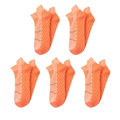 5Pairs Men'S Breathable Athletic Ankle Socks Breathable Comfortable High Quality Women'S Sport Sock Sweat-Absorbing Low Cut Sox