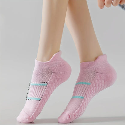 5Pairs Men'S Breathable Athletic Ankle Socks Breathable Comfortable High Quality Women'S Sport Sock Sweat-Absorbing Low Cut Sox