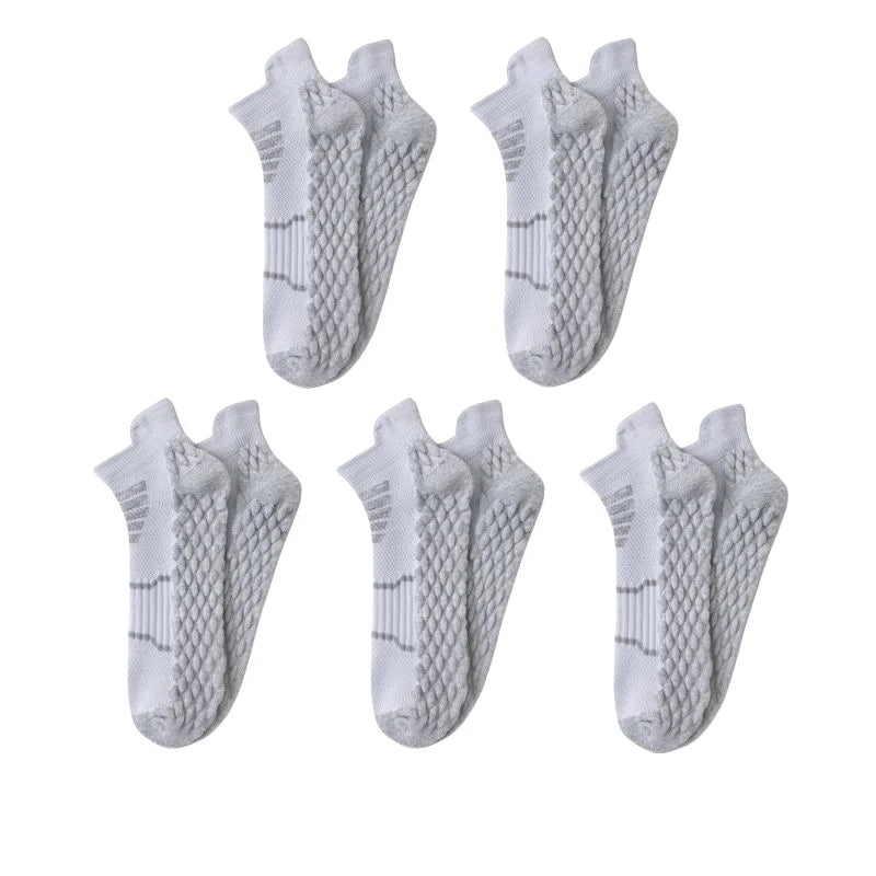 5Pairs Men'S Breathable Athletic Ankle Socks Breathable Comfortable High Quality Women'S Sport Sock Sweat-Absorbing Low Cut Sox