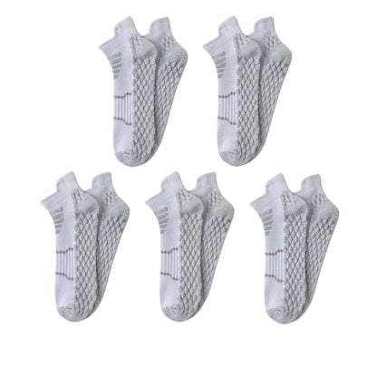 5Pairs Men'S Breathable Athletic Ankle Socks Breathable Comfortable High Quality Women'S Sport Sock Sweat-Absorbing Low Cut Sox