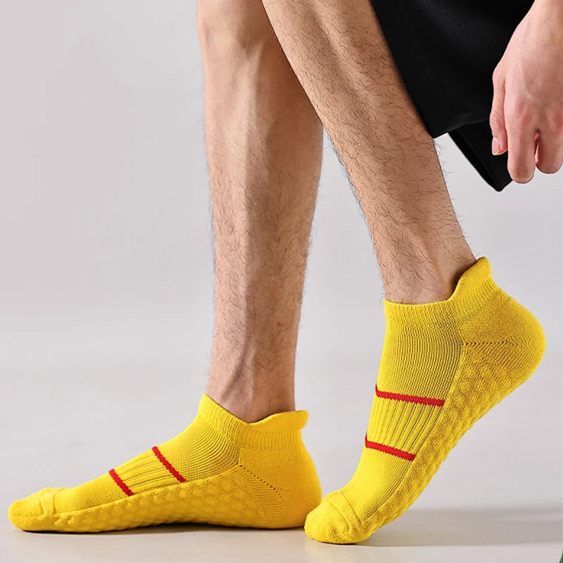 5Pairs Men'S Breathable Athletic Ankle Socks Breathable Comfortable High Quality Women'S Sport Sock Sweat-Absorbing Low Cut Sox